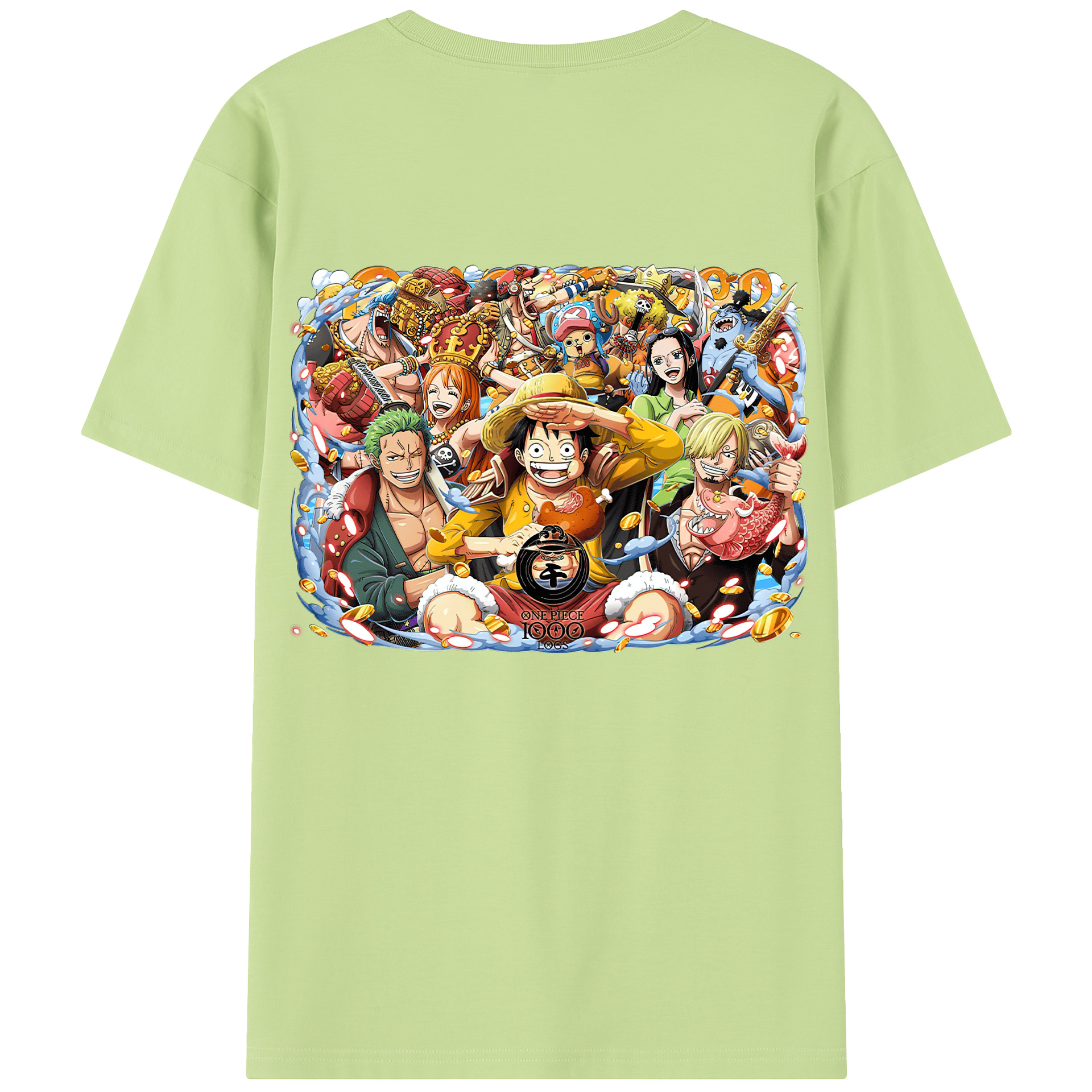 ワンピース モンキー・D・ルフィ ONE PIECE Monkey D. Luffy 綿100％半袖Tシャツ（背面プリント）